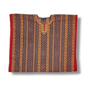 Goood Times Multicolored Pull Over Kaftan Top One Size Fits All Up To‎ 3X